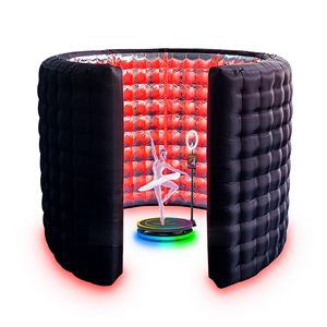 360 grados inflable espiral Photobooth pared 17 colores LED tienda publicidad para telón de fondo - Product Image 2