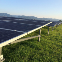 Soporte de Montaje en Suelo para Panel Solar de un Solo Poste, de Zinc-Aluminio-Magnesio, para Granjas Solares GW Scale