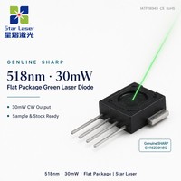 Pointeur laser 520nm 30mW, diode laser rouge, diode laser d'alignement industrielle GH15230H8C, emballage en plastique plat pour niveau laser