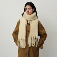 Écharpe longue unie automne-hiver en gros avec logo brodé personnalisé, franges, logo personnalisé, OEM ODM, châle