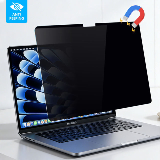 Magnetic Privacy Screen Protector for MacBook Pro Air 13 14 15 16, 30° Anti-Spy Filter Removable Anti-Glare Blue Light Shield