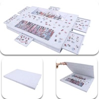 Couvercle de table de puzzle en feutre à 6 tiroirs pratique, forme carrée, rangement de planche de classification pour enfants pour accessoires de barbecue