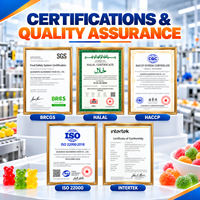 Bonbons gélifiés acidulés en forme de cœur à saveur de fruits pour la Saint-Valentin, vente en gros, fabrication sur mesure OEM ODM, marque privée, fabricant certifié Halal