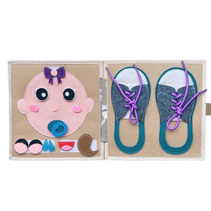 Personnaliser la mémoire montessori tout à fait <span class=keywords><strong>livre</strong></span> feutre tissu animaux enfant en bas âge calme occupé bébé feutre <span class=keywords><strong>livre</strong></span> - Product Image 3