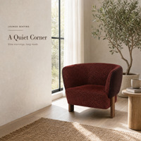 Fauteuil d'appoint design à tissage texturé bordeaux, fauteuil lounge rembourré avec dossier enveloppant et pieds en bois, siège pour salon