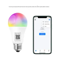 Ampoule intelligente Matter A19, connexion directe, contrôle HomeKit et application, commande vocale et minuterie, lumière LED pour usage domestique