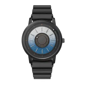 ลดลงการจัดส่งสินค้า E040 EUTOUR นาฬิกาแม่เหล็กของผู้ชายสองทรงกลมโลหะผสมแม่เหล็ก PVD Unibody