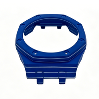 Boîtier de montre octogonal étanche en fibre de carbone forgée bleue, pièces de modification et de réparation de montre légères