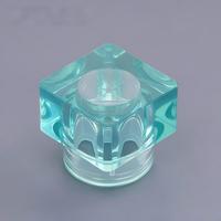 Flacon de parfum carré de luxe, fermeture 15 mm, plastique acrylique FEA, or, argent, noir, transparent, logo personnalisé pour flacons de parfum en verre