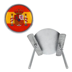 Emblemas Personalizados para Autos con la Bandera de España, Pieza de Repuesto para Parrilla, Medallas de Esmalte, Insignias Nacionales de Carreras, Regalos para Vehículos de la Península <span class=keywords><strong>Ibérica</strong></span> - Product Image 3