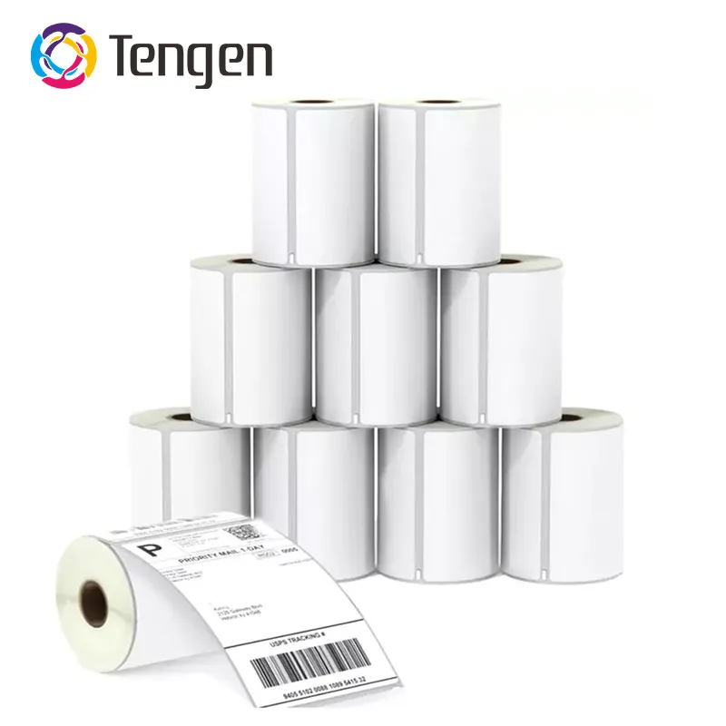 Wholesale 500PCS Waybill Waterproof 80x60 Label Sticker 4X6 inch Shipping Label Paper Rolls for thermal printer Compatible