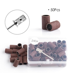 50 pièces de bandes de ponçage pour <span class=keywords><strong>ponceuse</strong></span> à ongles électrique, kit de bandes de ponçage pour machine à ongles, outils de dépose de gel et d'acrylique NAT051 - Product Image 3