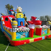 Aire de jeux gonflable robot dessin animé 5 x 6 m pour centre commercial, carnaval, château gonflable pour enfants