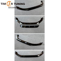 Lip Bumper Depan Gaya Hitam Q7 SQ7 SUV untuk Audi Q7 SQ7 2016-2019 Bodykit Lip Bumper Depan Hitam