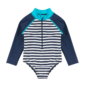 <span class=keywords><strong>Maillot</strong></span> <span class=keywords><strong>de</strong></span> <span class=keywords><strong>bain</strong></span> classique une pièce pour filles, séchage rapide, manches longues, fermeture éclair, design, bikini, pour bébé - Product Image 1