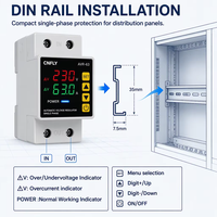 Régulateur de tension intelligent CNFLY électrique monophasé 15 kVA 2P 40A/63A/80A AC120V 230V en cuivre pur avec surveillance automatique et protection contre les surintensités