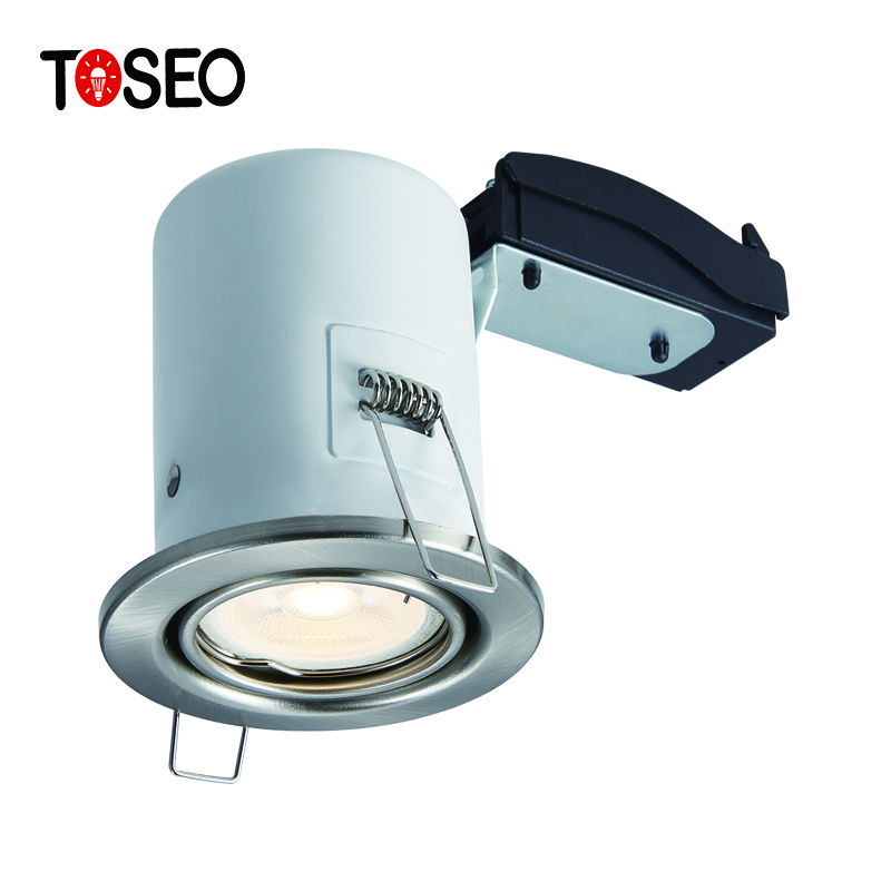 Adjustable White Recessed Spotlight Bbc Standard Gu10 Fire Rated Downlights