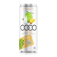 Bouteille d'eau de coco de marque privée de 330ml avec échantillon gratuit aromatisé à la pulpe