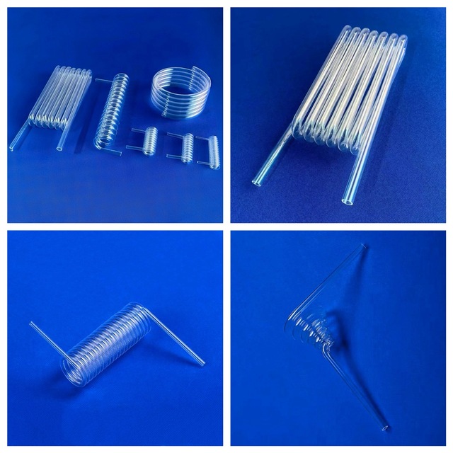 GC Customized Transparent Quartz Glass Spiral Tube Heat Resistance Quartz Coil Tube for High Temperature Water Treatment