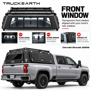 Cubierta de Aluminio para Camioneta Chevrolet Silverado 3500HD, con Cerradura, para Almacenamiento de Equipo Todoterreno - Product Image 1