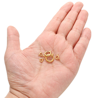 Fermoirs Connecteurs en Acier Inoxydable pour Colliers, Couleur Or, Anneaux à Ressort Ronds à Griffe, Crochets pour la Fabrication de Bijoux DIY