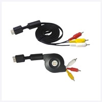 Câble audio-vidéo RVB trois couleurs AV/Ligne avec fil de cuivre nu pour consoles de jeux PS1/PS2/ pour connexion TV