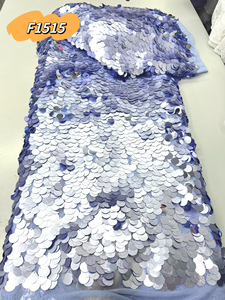 Tissu en dentelle à grandes paillettes, tulle scintillant effet écailles de poisson, tissu en maille à paillettes pour robe de cérémonie - Grande Vente - Product Image 5