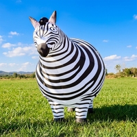 Figurines d'animaux gonflables personnalisées réalistes et modèles gonflables sur le thème des zoos (zebres), structures gonflables pour centres commerciaux