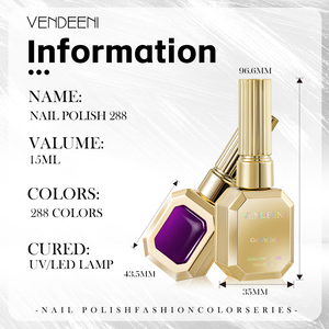 Vendeeni <span class=keywords><strong>Nail</strong></span> Factory – Vernis à ongles gel UV 288 couleurs, sans TPO ni HEMA, OEM, marque privée, gel coloré classique pour salon de manucure - Product Image 2
