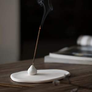 Porte-encens en céramique irrégulier, porte-encens en céramique simple, brûleur d'encens en forme de pomelo et de citrouille pour le yoga - Product Image 5