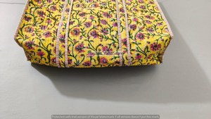 กระเป๋าโท้ทผ้าฝ้ายอินเดียแบบควิลท์สีพื้น - กระเป๋าใส่แล็ปท็อปขนาดใหญ่สำหรับช้อปปิ้ง แฟชั่น และเป็นมิตรกับสิ่งแวดล้อม - Product Image 2