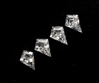 OM GEMS Diamant de laboratoire cultivé 0,35 CT Couleur E-F 4,0x2,7 Taille Kite Perforé au laser Diamant de mêlée non monté pour la fabrication de bijoux
