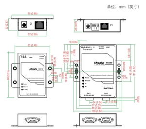 MT-MGate MB3180 Nouvelle Marque Passerelle Modbus 2 Ports Convertisseur RTU/ASCII TCP Commutateur Ethernet 10/100 Mbps Systèmes d'Automatisation Industrielle - Product Image 4