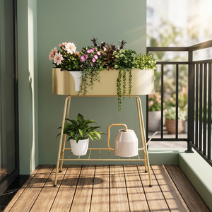 Maceta de flores de latón AK, maceta de flores de Metal con diseño atractivo, Hotel y Jardín de decoración del hogar, decoración hecha a mano - Product Image 1