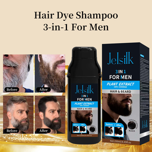 Großhandel 3 in 1 Bio-Haar färbemittel Shampoo Speedy Grey White Haarfarbe Gel für Männer Cover Haarpflege - Product Image 5