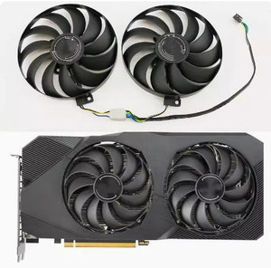 95 มม.T129215SU 4Pin พัดลมระบายความร้อนสําหรับ <span class=keywords><strong>ASUS</strong></span> Radeon <span class=keywords><strong>RX</strong></span> 5700XT <span class=keywords><strong>5600</strong></span> <span class=keywords><strong>XT</strong></span> DUAL EVO OC กราฟิกการ์ด Cooler พัดลม - Product Image 6