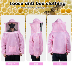 Combinaison d'apiculture professionnelle anti-abeilles Pomelo avec voile de sécurité, en polyester, garantie 1 an, unisexe, enfant, multicolore - Product Image 4