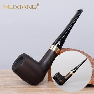 Muxiang Wooden Tobacco Pipe Straight Type 9mm Tenon Jointed Solid Wood Smoking Pipe For Personal Gift - Product Image 1