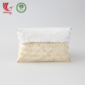 Cartera de bambú Natural para mujer superventas diseño Vintage corto cierre abierto flores coloridas borla decoración caramelo al por mayor - Product Image 1