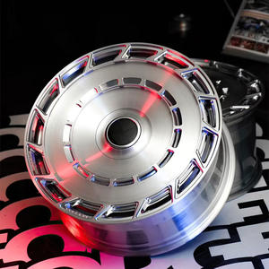 Jantes en alliage forgé personnalisées pour la course, <span class=keywords><strong>4</strong></span> pièces monobloc, concaves profondes, 5x114.3/5x120/5x112, finition argentée, neuves - Product Image 3