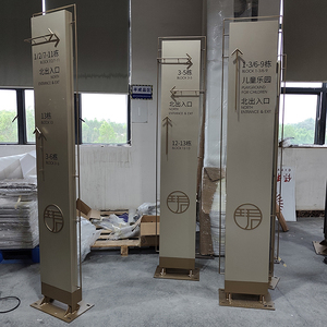 Professional Custom Free Standing Stainless Steel Outdoor Parking Pylon Sign Directional Wayfinding Signage - Product Image 6