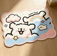 Tapis de sol antidérapant en PVC pour entrée domestique, découpé en dalles de moquette et tapis de porte d'entrée à motif de dessin animé