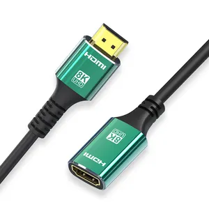 HDMI 2.1电缆延长线8K 60Hz 4K 120Hz 48Gbps 30AWG铝合金HDMI延长线公对母