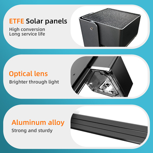 Lumière extérieure pour allée <span class=keywords><strong>de</strong></span> jardin LED Bollard en alliage d'aluminium <span class=keywords><strong>Design</strong></span> Décoratif Colonne alimentée Pilier Lumineux - Product Image 4