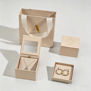 Wholesale <b>Square</b> Magnetic <b>Mirror</b> Jewelry Boxes Recycled Material Simple Design Full Gift Set for Wedding Favors Thanksgiving - Product Image 4