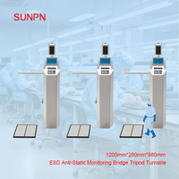 Système de contrôle d'accès ESD SUNPN, testeur ESD intelligent, portillon tournant avec écran LCD pour salle blanche et usine SMT