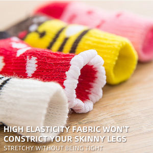 हॉट सेलिंग कैंडी रंगीन कपास छोटे कुत्ते-विरोधी पर्ची कुत्ते मोजे कुत्ते की पकड़ के लिए नरम पालतू पिल्ला डोगी मोजे के मोजे को चूस कर - Product Image 4