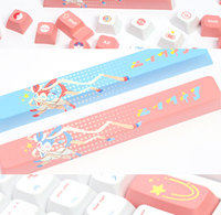 Eevee XDA Profile 130keys PBT Dye Sublimation Keycaps Set PBT Keycaps for Cherry Mx Mechanical Keyboard