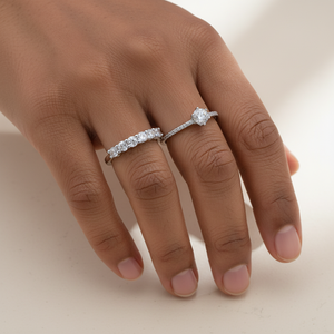 Bijoux de mode directement de l'usine, Ensemble de bagues en argent S925 avec 7 pierres multicolores de <span class=keywords><strong>petite</strong></span> taille, Moissanite VVS1 couleur D, taille ajustée - Product Image 2