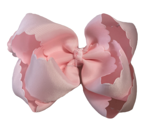 Pinza para el pelo de poliéster y metal con lazo de grosgrain rosa llamativo de 4 pulgadas estilo navideño, ecológica, para niños, marca Kimmy - Product Image 2